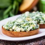 Sandwich with eggs salad, green herb, parsley, ramson, spring onions